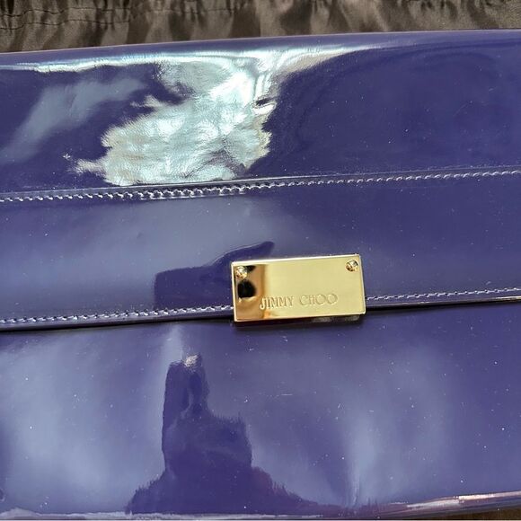 Jimmy Choo Patent Clutch Purple - Picture 3 of 9